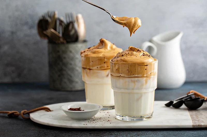 Dalgona Coffee-Rezept mit frischem Espresso