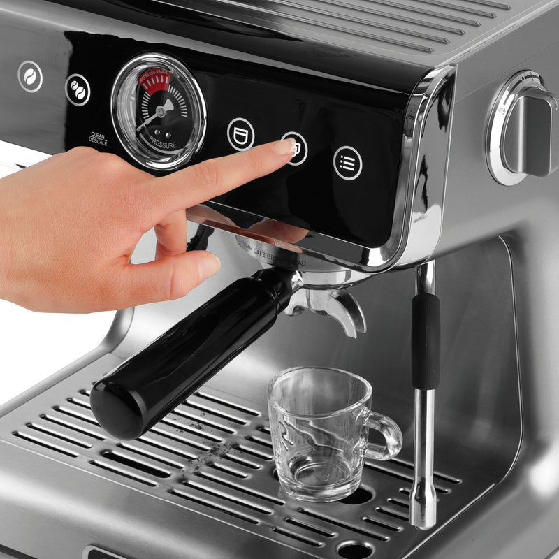 ESPRESSO-GRIND-PROFESSION Espresso-Siebträgermaschine mit Mahlwerk - 15 bar