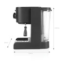 ESPRESSO PERFECT Espresso-Siebträgermaschine - 20 bar mattschwarz