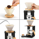 POUR OVER Kaffeebereiter Set - 4 Tassen / Holz