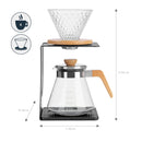 POUR OVER Kaffeebereiter Set - 4 Tassen / Holz