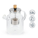 TEEKANNE Glaskanne mit Teesieb - 1,5 l