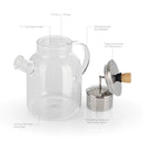 TEEKANNE Glaskanne mit Teesieb - 1,5 l