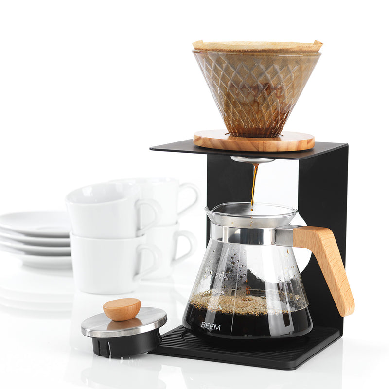 POUR OVER Kaffeebereiter Set - 4 Tassen / Holz