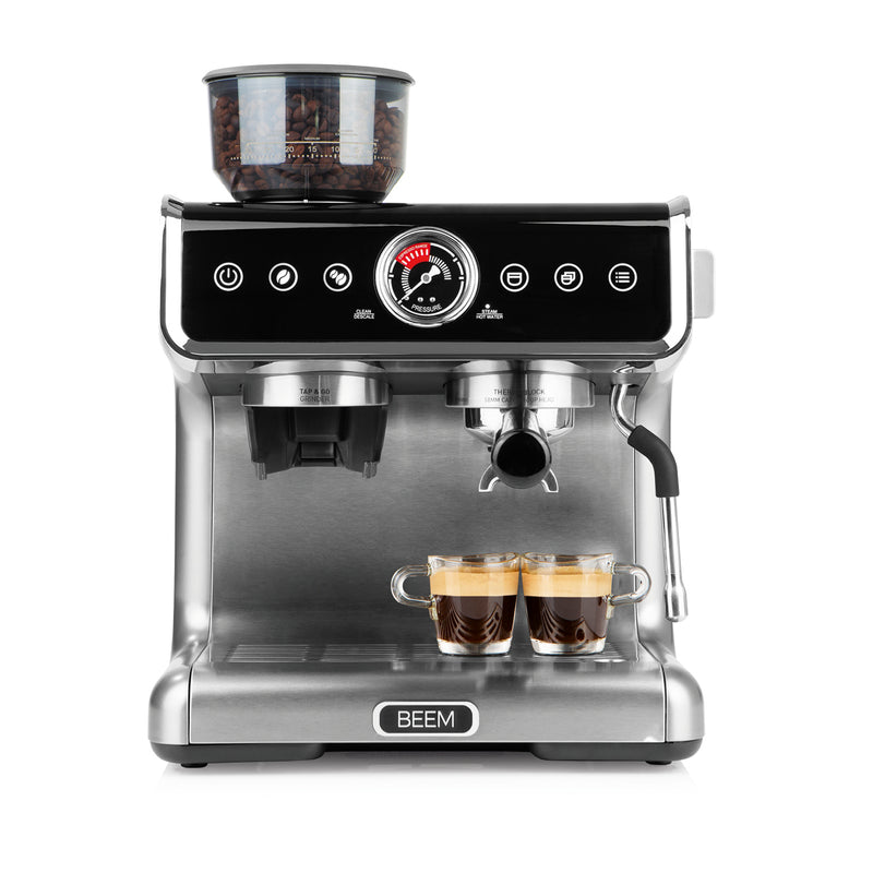 ESPRESSO-GRIND-PROFESSION Espresso-Siebträgermaschine mit Mahlwerk - 15 bar
